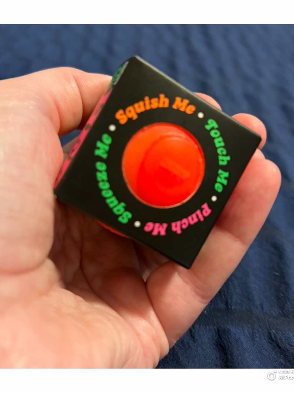 NeeDoh Groovy Glob Stress Squeeze Toy - Orange: 1.25” to 1.5” size - Picture 2 of 3